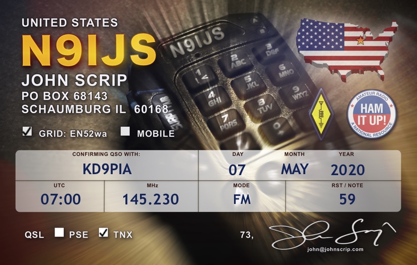 N9ijs Custom Qsl Card Design For Ham Radio